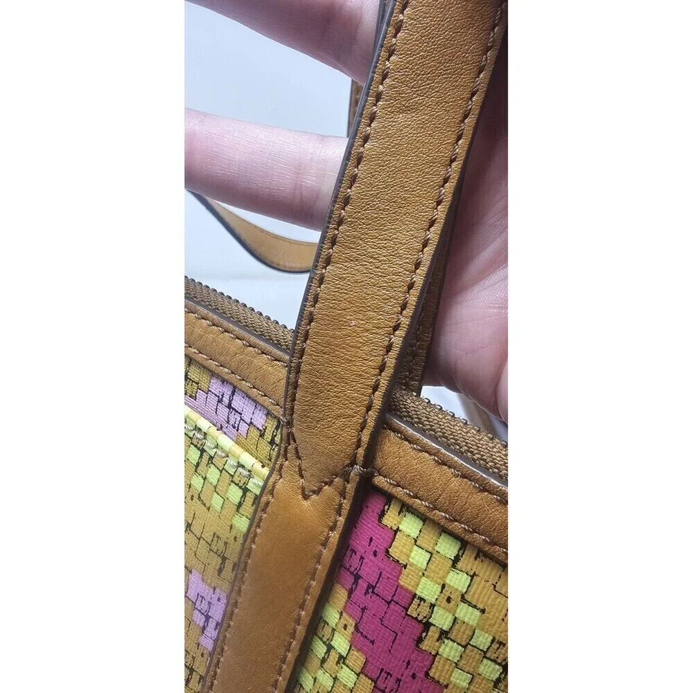 Fossil Sydney Geometric Prints Multicolor Signature Shopper Tote Bag